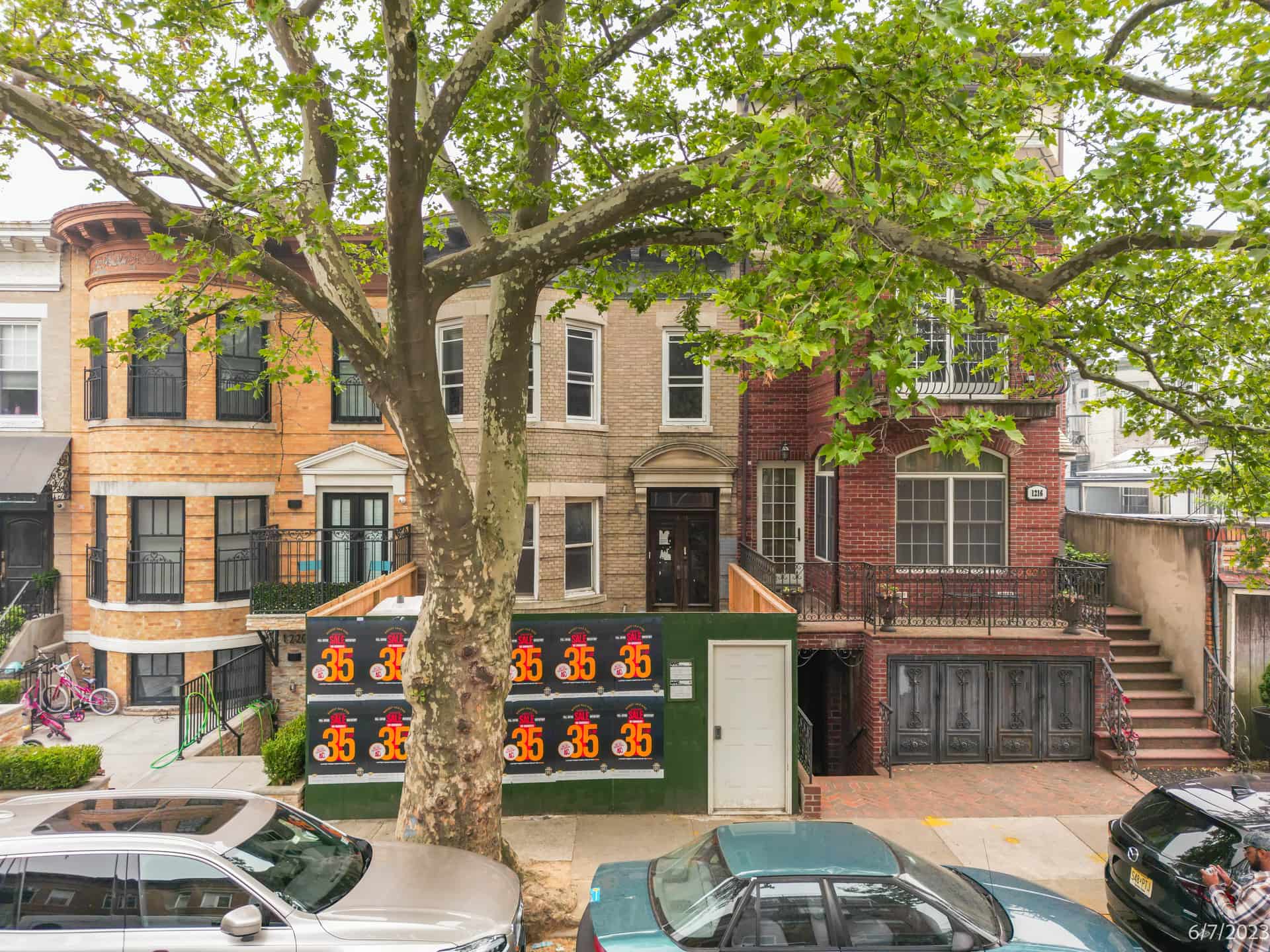 Street frontage and streetscape context captured during an OpenDoors360 pre-construction survey of existing conditions in New York City.